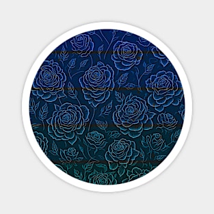 Beautiful Rose Floral Pattern Magnet